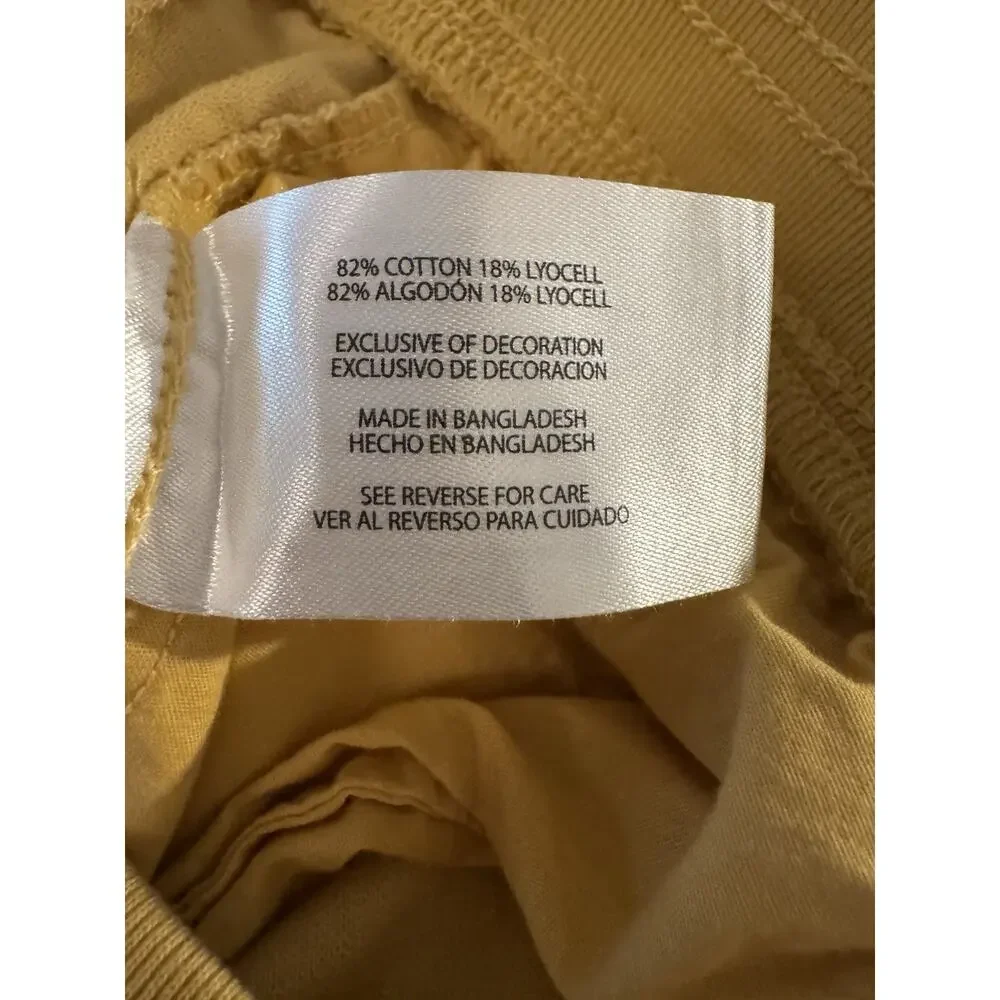 Orvis Shorts Womens Yellow Cotton Blend Summer Beach Size S - Picture 3 of 8